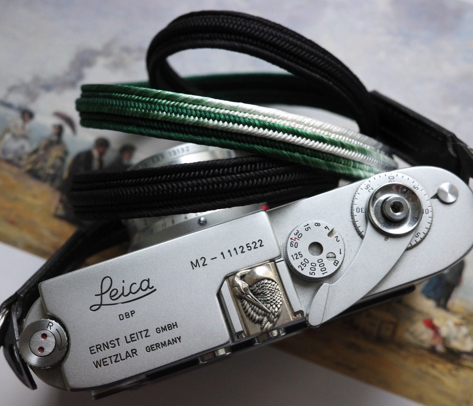 Handmade Camera Neck straps-MT.Fuji Black Green Handmade Camera Neck straps-MT.Fuji Black Green