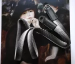 We have adopted the braiding technique known as Bamboo-gumi, which dates back to the Kamakura period and was primarily used for horse bridles (omogai). Its characteristic is that a variety of patterns can be created through different combinations of the braided cords. It's a flat, soft camera strap. The ring conection part is sewing with the leather，it is best to match the color you prefer with the leather you are making the Kumihimo with.